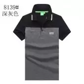 hugo boss t-shirt slim fit pas cher polo lapel short sleeves b8139 dark grey